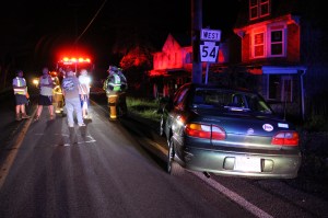 Car vs Pole, Pine Creek Drive, Barnesville, Rush Township, 9-3-2014 (48)