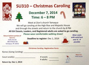 Christmas Caroling 2014, Tamaqua and Panther Valley Girl Scouts (9)