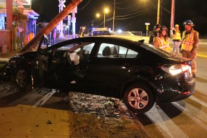 Driver Taken Into Custody after Striking Vehicle, Sheering Pole, Tamaqua (14)