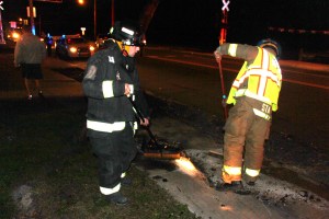 Driver Taken Into Custody after Striking Vehicle, Sheering Pole, Tamaqua (141)