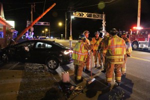 Driver Taken Into Custody after Striking Vehicle, Sheering Pole, Tamaqua (26)