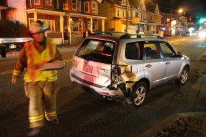 Driver Taken Into Custody after Striking Vehicle, Sheering Pole, Tamaqua (4)