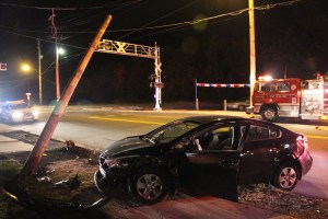 Driver Taken Into Custody after Striking Vehicle, Sheering Pole, Tamaqua (43)