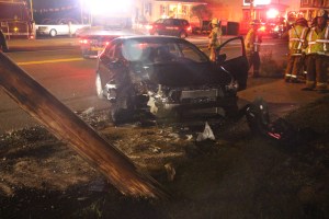 Driver Taken Into Custody after Striking Vehicle, Sheering Pole, Tamaqua (45)