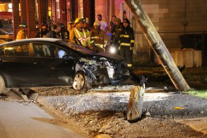 Driver Taken Into Custody after Striking Vehicle, Sheering Pole, Tamaqua (90)