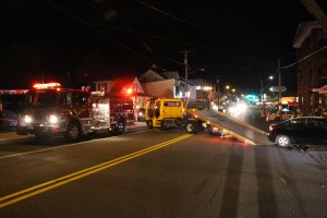 Driver Taken Into Custody after Striking Vehicle, Sheering Pole, Tamaqua (99)