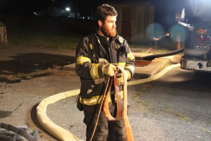 Firefighter Training, American Hose Co, Tamaqua, 9-23-2014 (112)