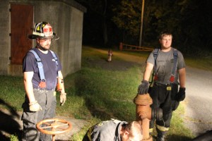 Firefighter Training, American Hose Co, Tamaqua, 9-23-2014 (131)
