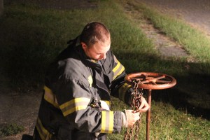Firefighter Training, American Hose Co, Tamaqua, 9-23-2014 (141)