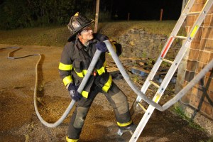 Firefighter Training, American Hose Co, Tamaqua, 9-23-2014 (48)