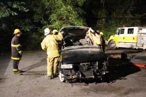 Firefighter Training, Cutting Up A Car, Zeigler's Auto Repair and Towing, Hometown, 9-4-2014 (25)