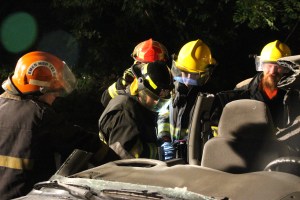Firefighter Training, Cutting Up A Car, Zeigler's Auto Repair and Towing, Hometown, 9-4-2014 (61)