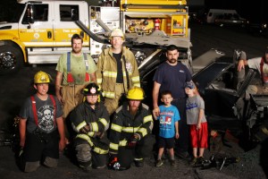 Firefighter Training, Cutting Up A Car, Zeigler's Auto Repair and Towing, Hometown, 9-4-2014 (75)