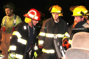 Firefighter Training, Cutting Up A Car, Zeigler's Auto Repair and Towing, Hometown, 9-4-2014 (79)