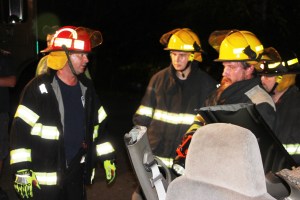 Firefighter Training, Cutting Up A Car, Zeigler's Auto Repair and Towing, Hometown, 9-4-2014 (82)