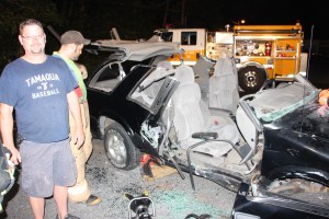 Firefighter Training, Cutting Up A Car, Zeigler's Auto Repair and Towing, Hometown, 9-4-2014 (99)