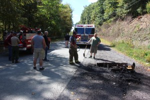 Firefighters Respond to Couch Fire Along Old Route 209, Schuylkill Township, 9-26-2014 (3)