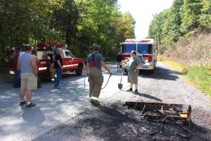 Firefighters Respond to Couch Fire Along Old Route 209, Schuylkill Township, 9-26-2014 (5)