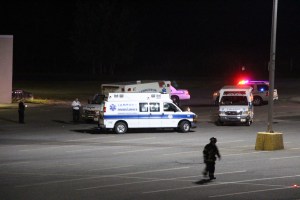 Medivac Helicopter Landing, Jamesway Plaza, Tamaqua, 9-19-2014 (102)