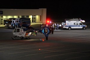 Medivac Helicopter Landing, Jamesway Plaza, Tamaqua, 9-19-2014 (56)