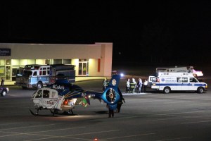 Medivac Helicopter Landing, Jamesway Plaza, Tamaqua, 9-19-2014 (61)