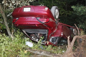 Overturned Vehicle, Pottsville Stretch, Schuylkill Township, 9-19-2014 (1)