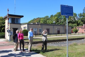 Professor Dr Eugen Wendler talks, Friedrich List, Library, Train Station, Tamaqua (17)