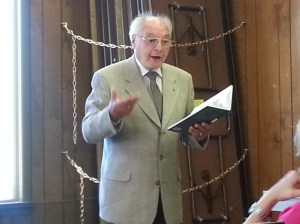 Professor Dr Eugen Wendler talks, Friedrich List, Library, Train Station, Tamaqua (76)