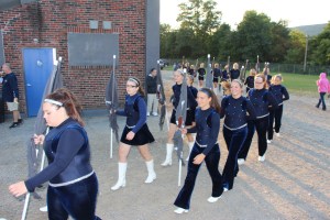 Raider Marching Band during Football Game, Sports Stadium, Tamaqua, 9-19-2014 (10)
