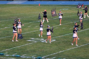 Raider Marching Band during Football Game, Sports Stadium, Tamaqua, 9-19-2014 (100)