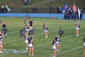 Raider Marching Band during Football Game, Sports Stadium, Tamaqua, 9-19-2014 (101)