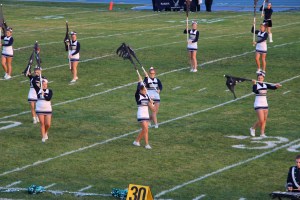 Raider Marching Band during Football Game, Sports Stadium, Tamaqua, 9-19-2014 (102)