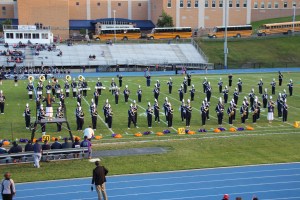 Raider Marching Band during Football Game, Sports Stadium, Tamaqua, 9-19-2014 (103)
