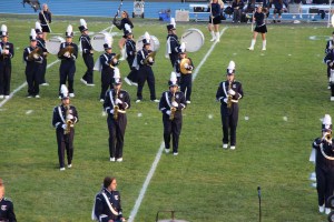 Raider Marching Band during Football Game, Sports Stadium, Tamaqua, 9-19-2014 (106)