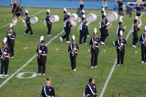 Raider Marching Band during Football Game, Sports Stadium, Tamaqua, 9-19-2014 (108)
