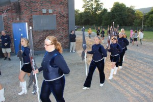 Raider Marching Band during Football Game, Sports Stadium, Tamaqua, 9-19-2014 (11)