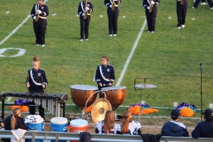 Raider Marching Band during Football Game, Sports Stadium, Tamaqua, 9-19-2014 (111)