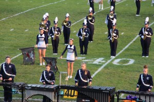 Raider Marching Band during Football Game, Sports Stadium, Tamaqua, 9-19-2014 (113)