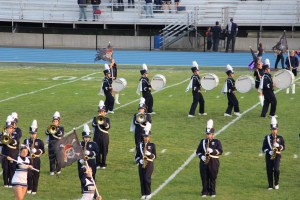 Raider Marching Band during Football Game, Sports Stadium, Tamaqua, 9-19-2014 (115)