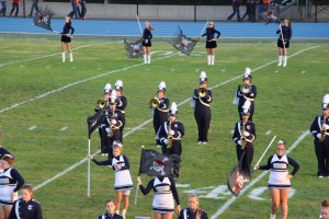 Raider Marching Band during Football Game, Sports Stadium, Tamaqua, 9-19-2014 (117)