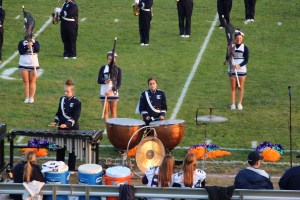 Raider Marching Band during Football Game, Sports Stadium, Tamaqua, 9-19-2014 (122)