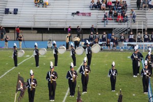 Raider Marching Band during Football Game, Sports Stadium, Tamaqua, 9-19-2014 (124)