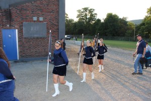 Raider Marching Band during Football Game, Sports Stadium, Tamaqua, 9-19-2014 (13)