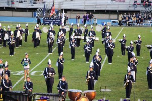 Raider Marching Band during Football Game, Sports Stadium, Tamaqua, 9-19-2014 (137)