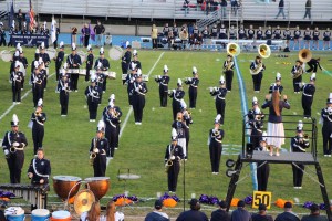 Raider Marching Band during Football Game, Sports Stadium, Tamaqua, 9-19-2014 (138)