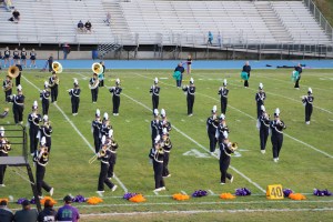 Raider Marching Band during Football Game, Sports Stadium, Tamaqua, 9-19-2014 (144)