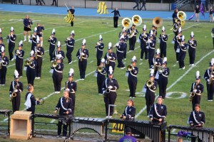 Raider Marching Band during Football Game, Sports Stadium, Tamaqua, 9-19-2014 (148)