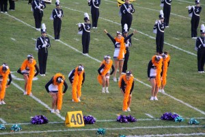 Raider Marching Band during Football Game, Sports Stadium, Tamaqua, 9-19-2014 (149)