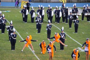 Raider Marching Band during Football Game, Sports Stadium, Tamaqua, 9-19-2014 (151)