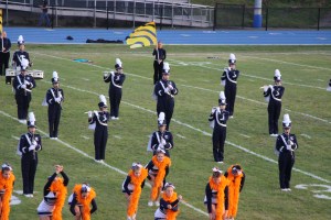 Raider Marching Band during Football Game, Sports Stadium, Tamaqua, 9-19-2014 (154)